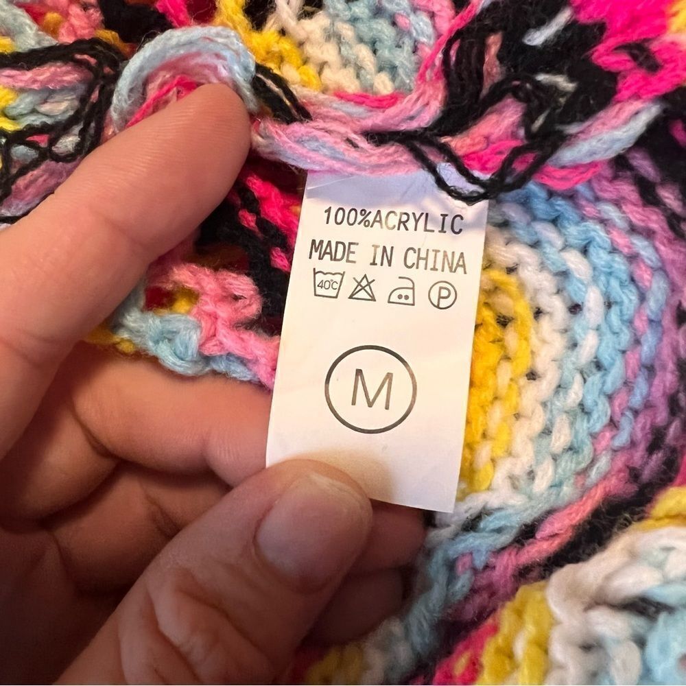 C+d+m Colorful Patterned Knit Button Down Cardigan - Picture 8 of 8